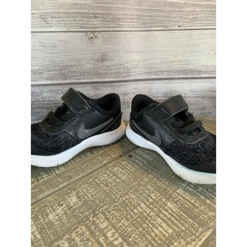 Nike Flex Contact Black Walking Athletic Shoes Sneakers Baby Toddler‎ Size 5C